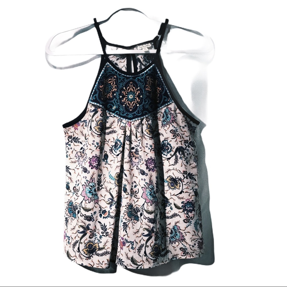 EyeShadow Floral Print Tank Top